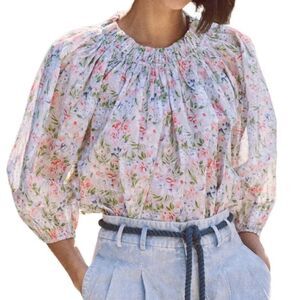 The Great Floral Print Drop Shoulder Top